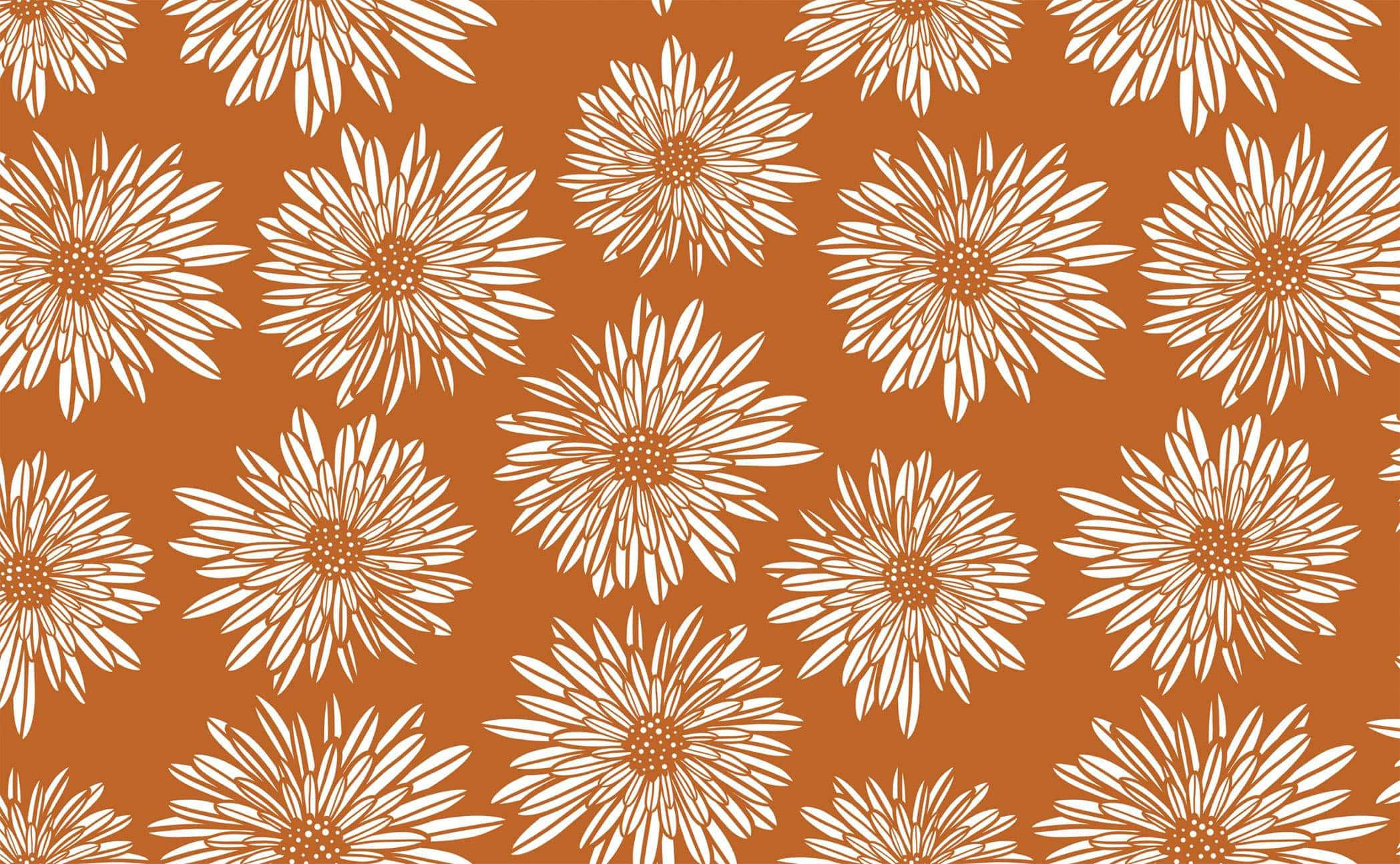 boho art, white stylized daisies, detailed petals, Full HD Desktop Wallpaper
