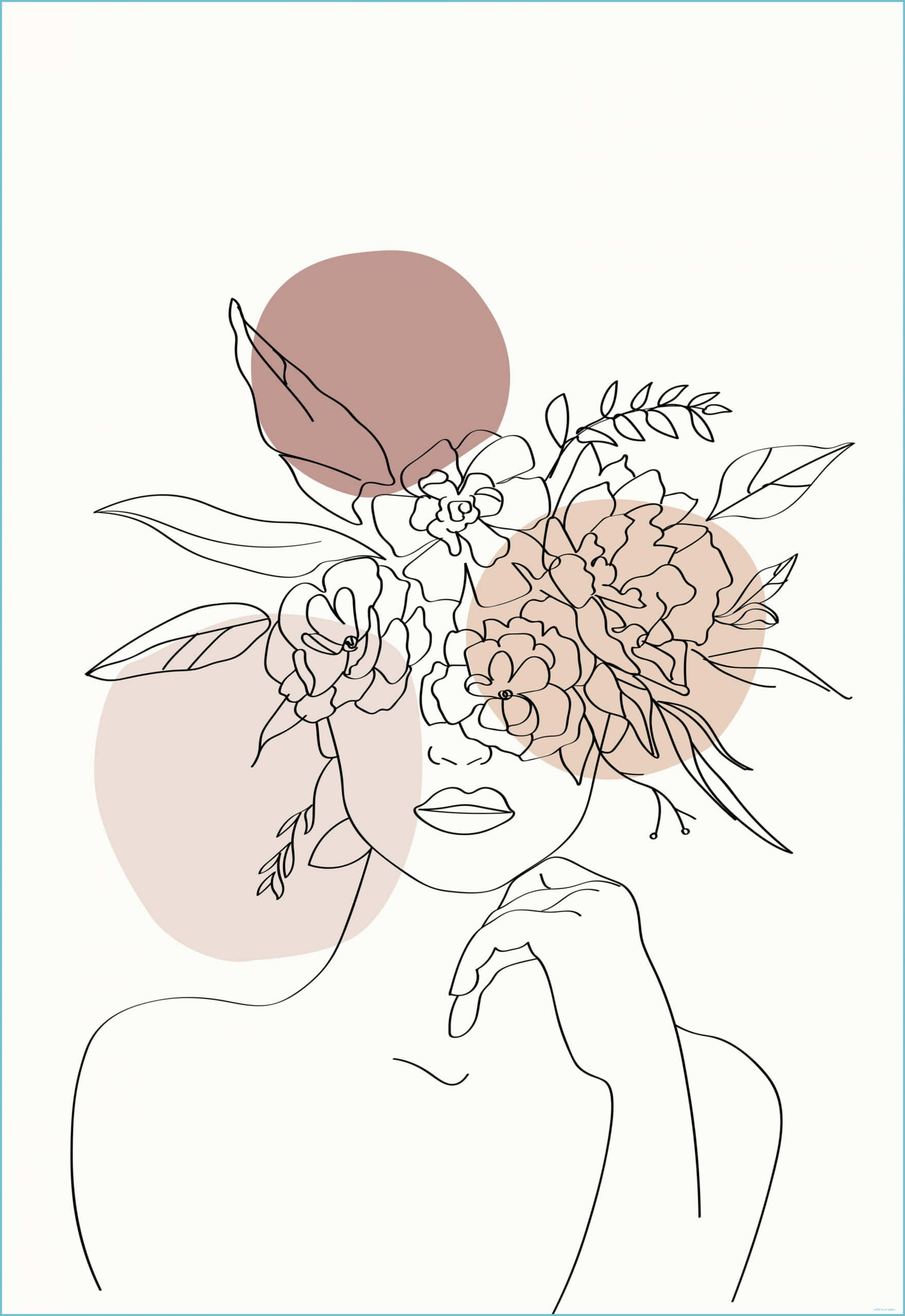 woman, flowers, eyes, 2K Phone Wallpaper