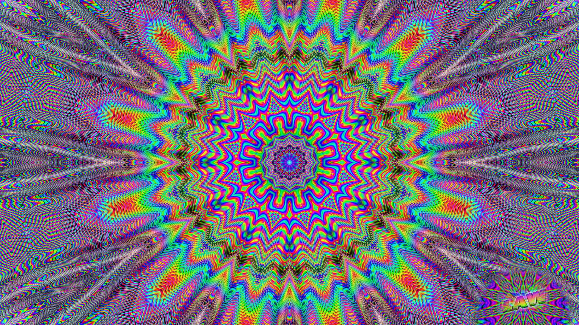 Boho Computer, psychedelic kaleidoscope, rainbow colors, Full HD Desktop Wallpaper
