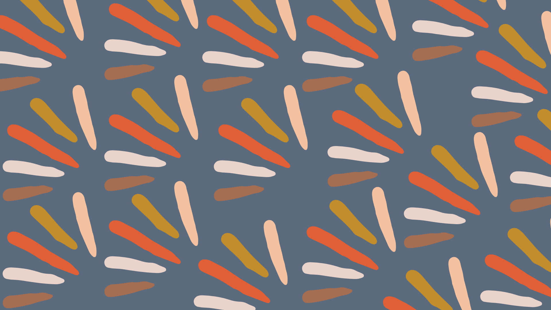 Boho Computer, colorful abstract brush strokes, warm tones, Full HD Desktop Wallpaper