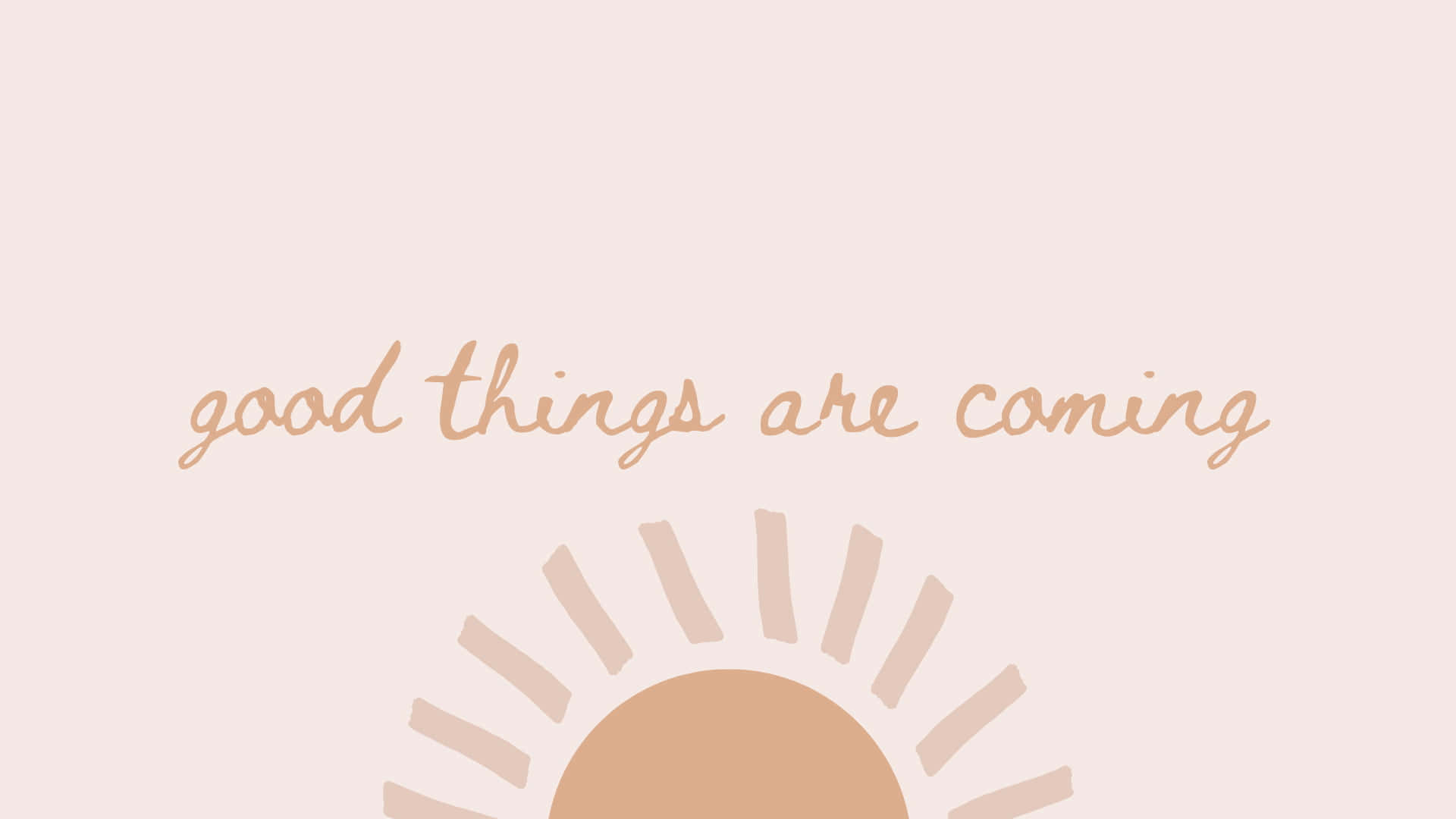 Boho Computer, pastel illustration, rising sun, Full HD Desktop Wallpaper