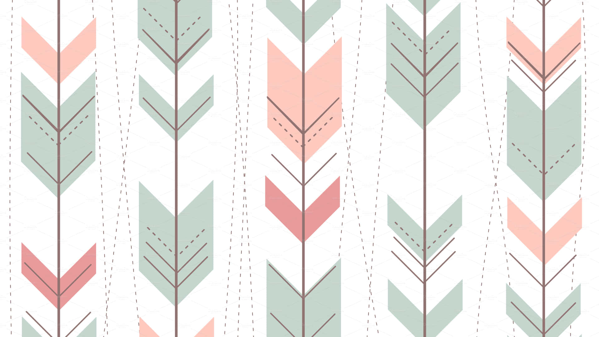 boho computer, arrows pattern, pink, Full HD Desktop Wallpaper
