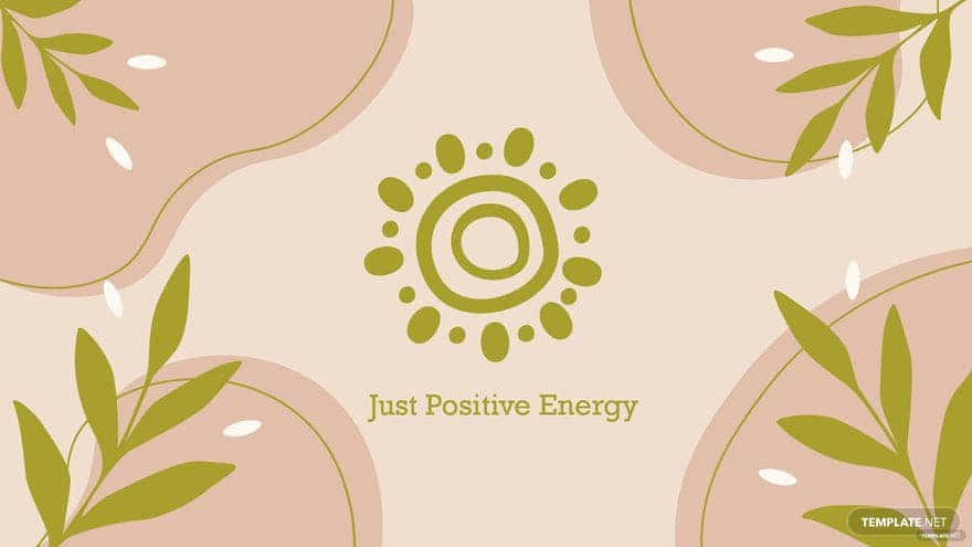 boho laptop, green sunburst logo, soft pink organic shapes, SD Desktop Wallpaper