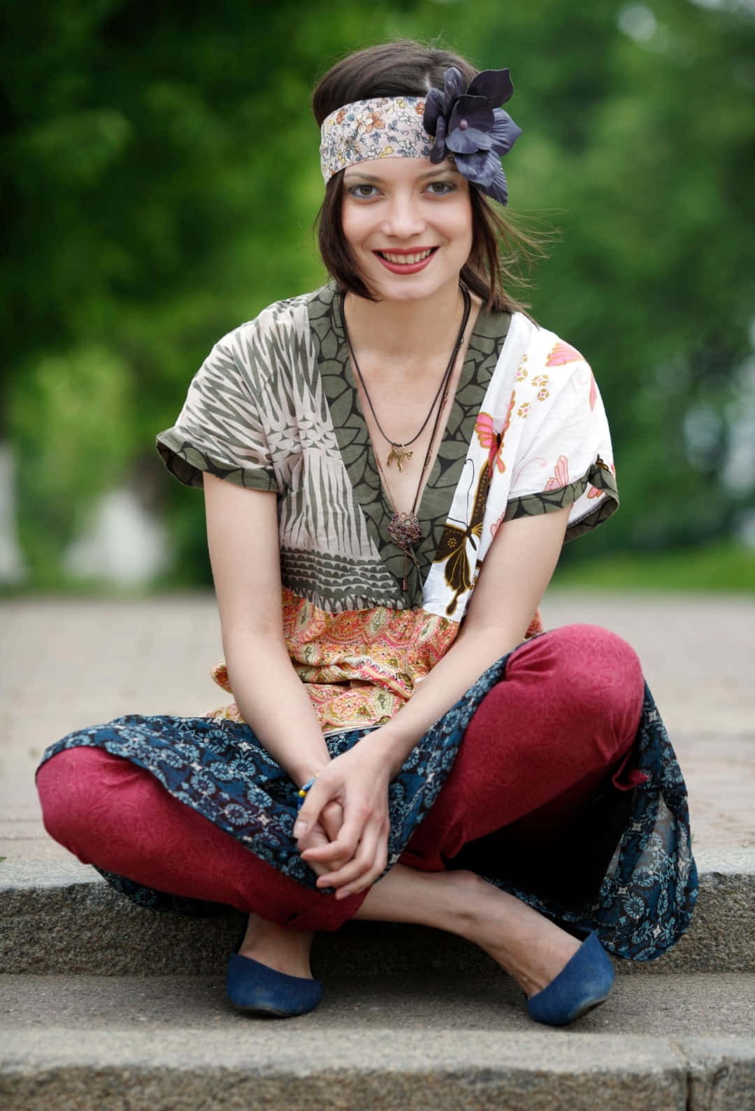 boho hippie style, woman, colorful bohemian attire, HD Phone Wallpaper
