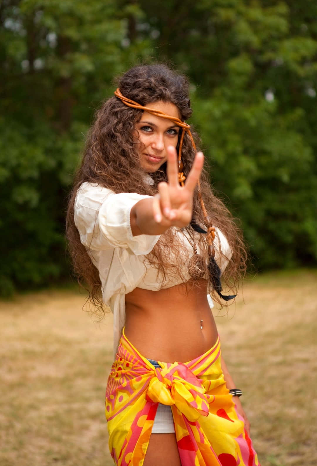 Boho Hippie, peace sign, curly hair, HD Phone Wallpaper