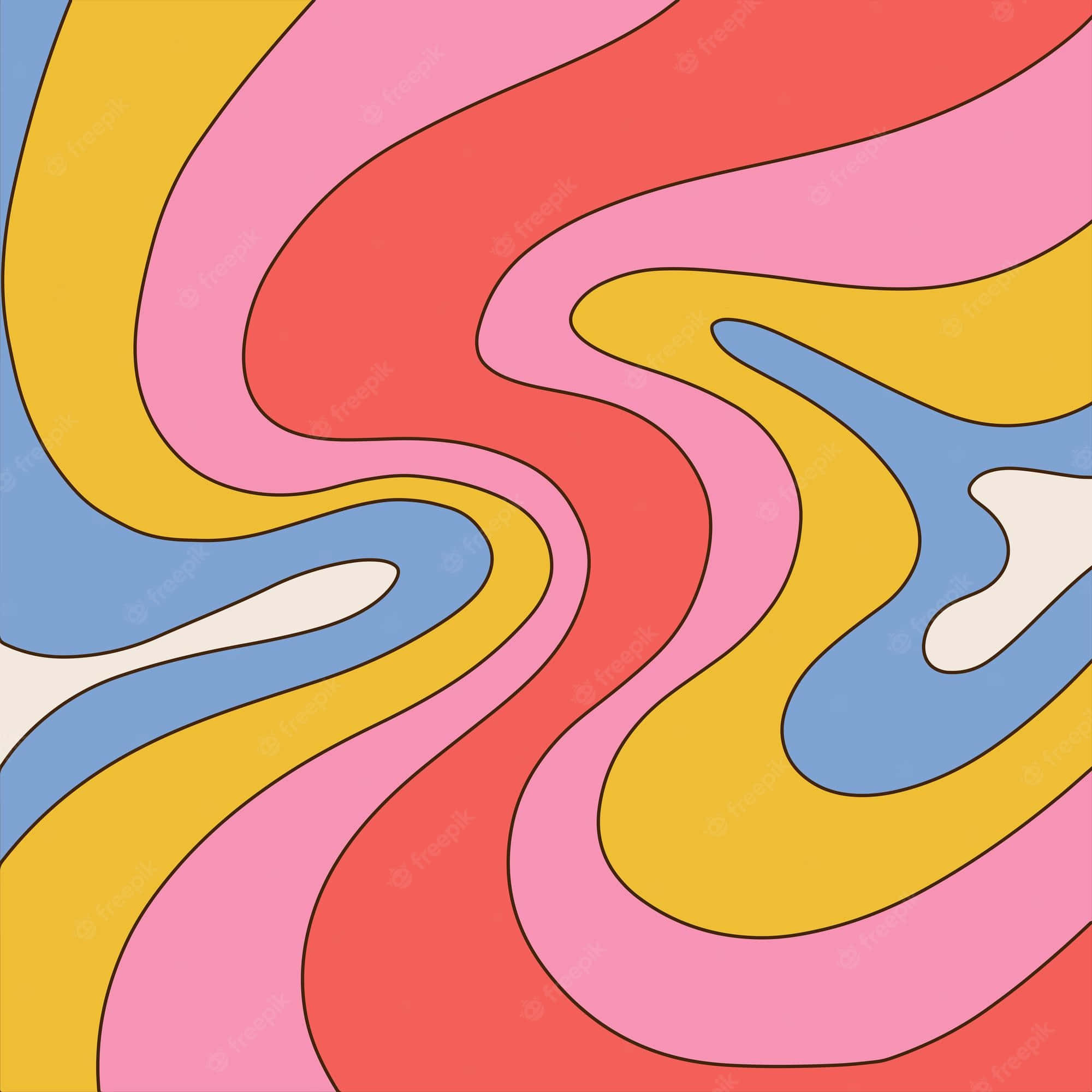 trippy hippie, pink, yellow, Full HD Desktop Wallpaper