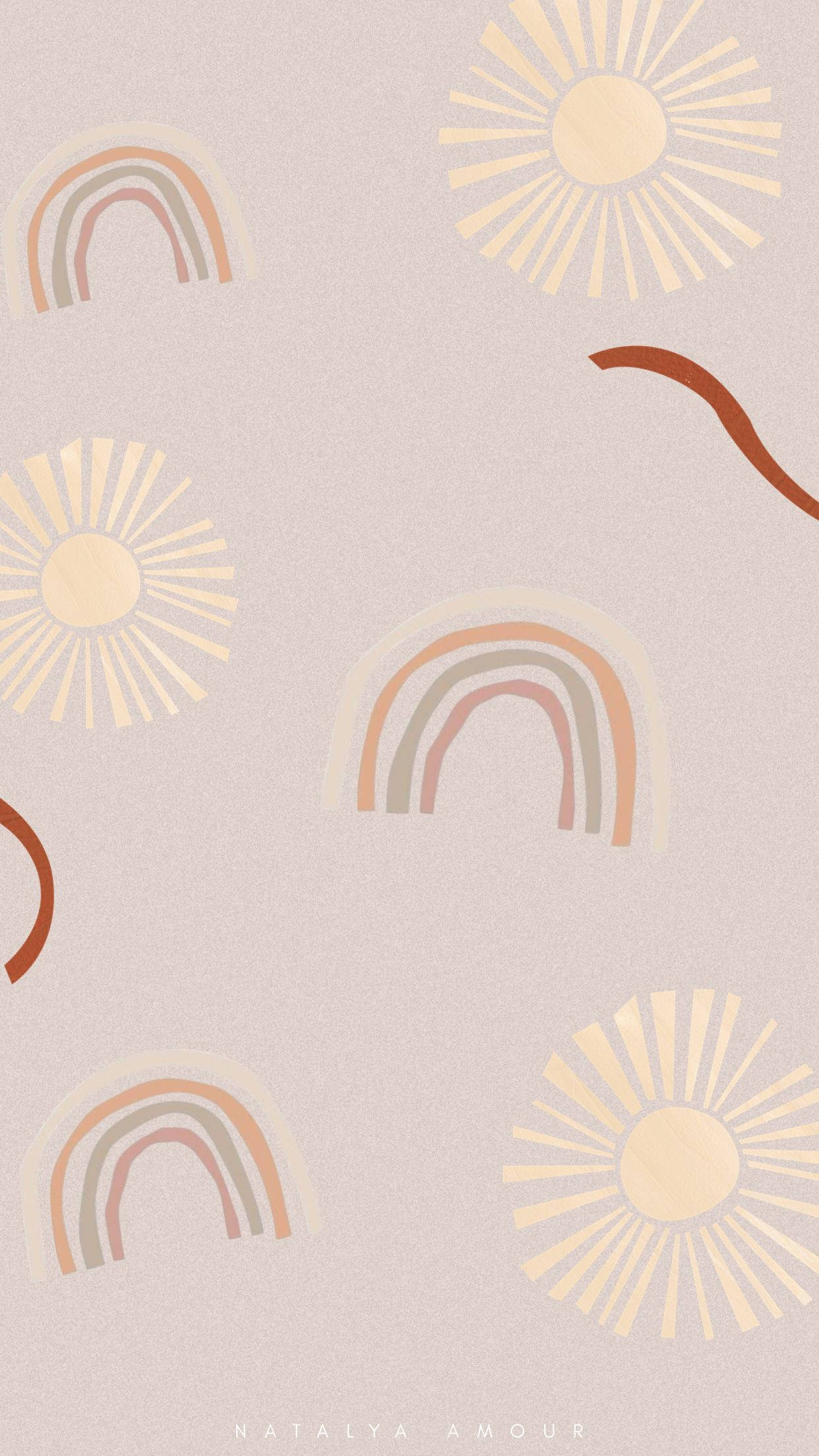 Boho iPhone, suns, rainbows, Full HD Phone Wallpaper