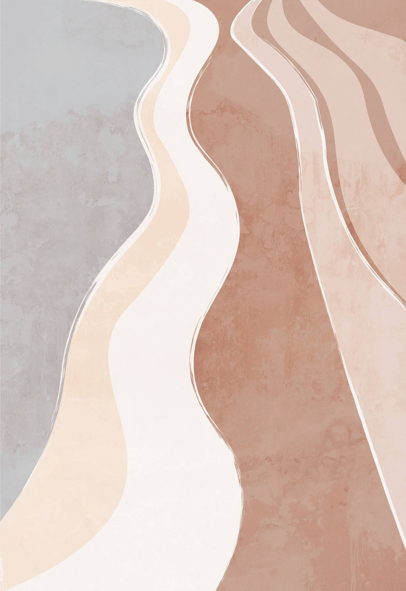 blue cream and brown streaks, boho iphone, soft beige gray, Full HD Phone Wallpaper