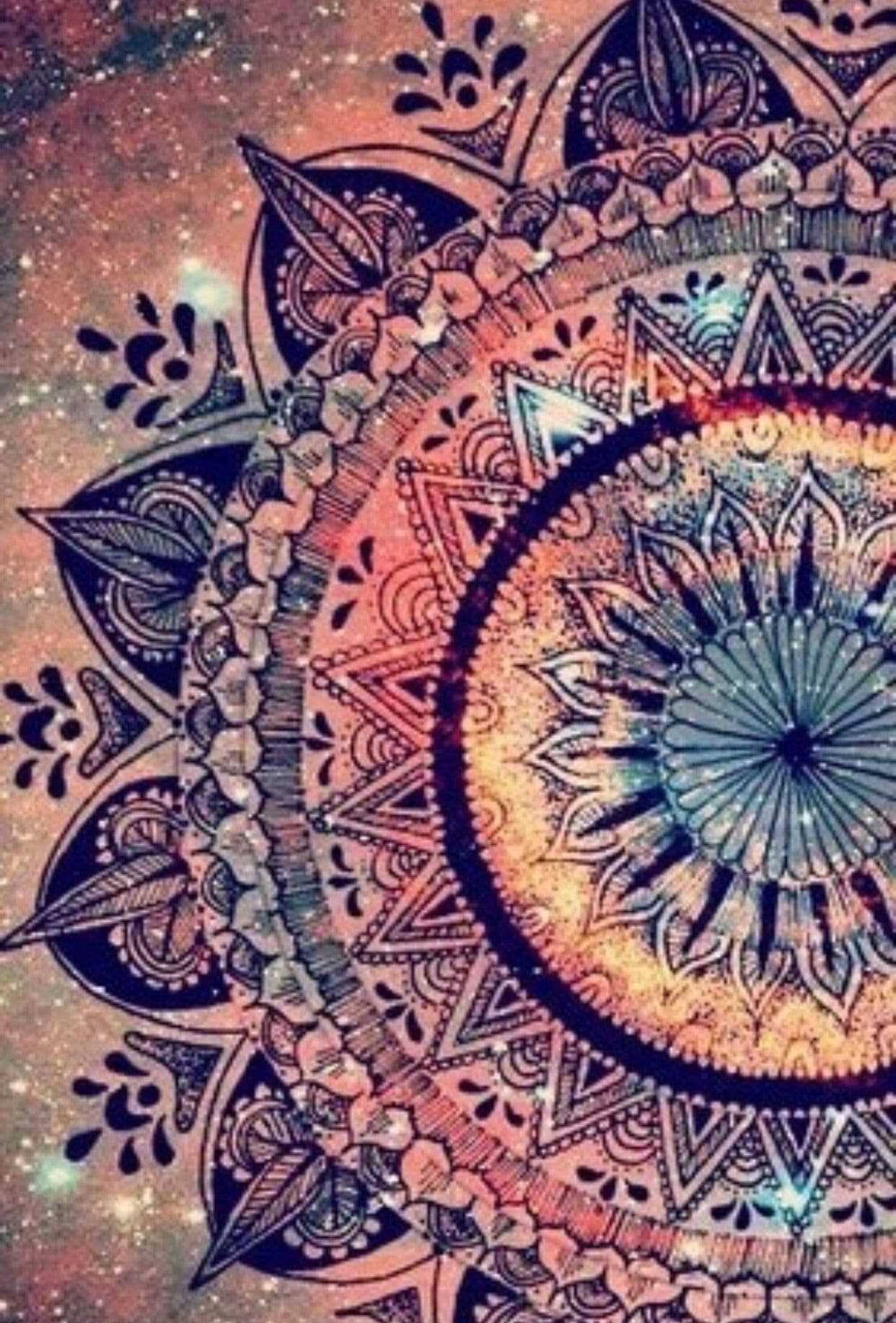 flower circular pattern, mandala, intricate geometric and floral patterns, HD Phone Wallpaper