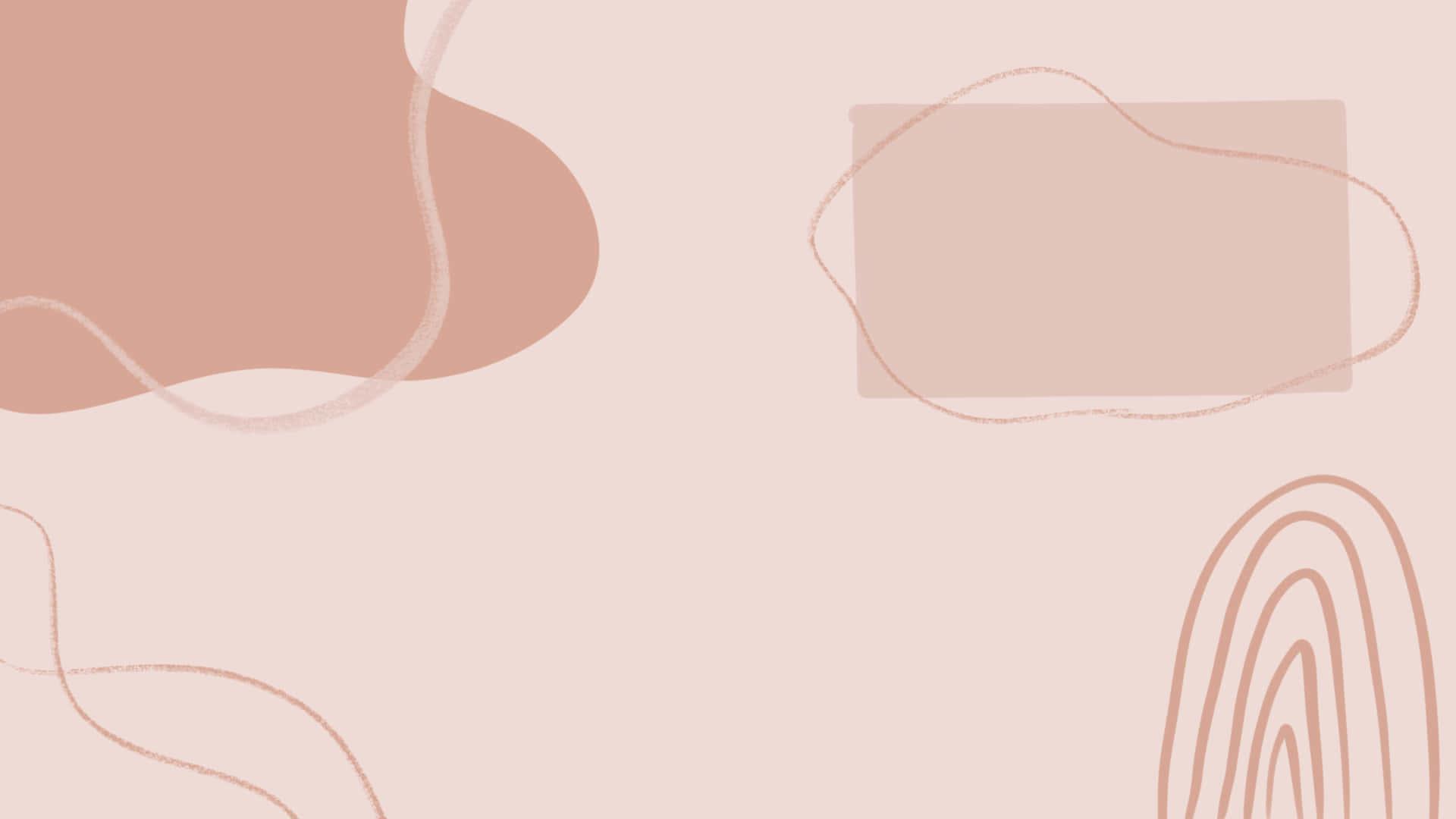 boho laptop, muted peach tones, soft abstract shapes, Full HD Desktop Wallpaper