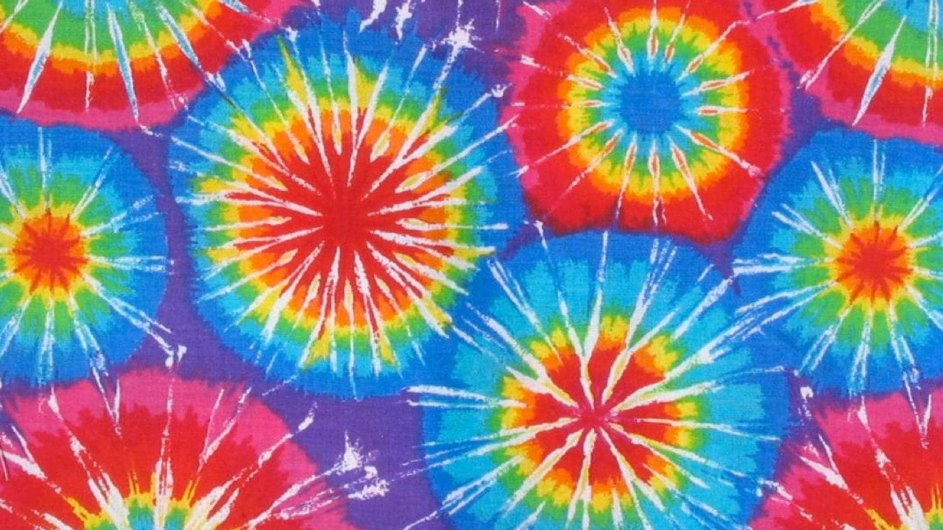 Boho Stained Circle Ink Pattern, rainbow colors, deep purple background, Full HD Desktop Wallpaper