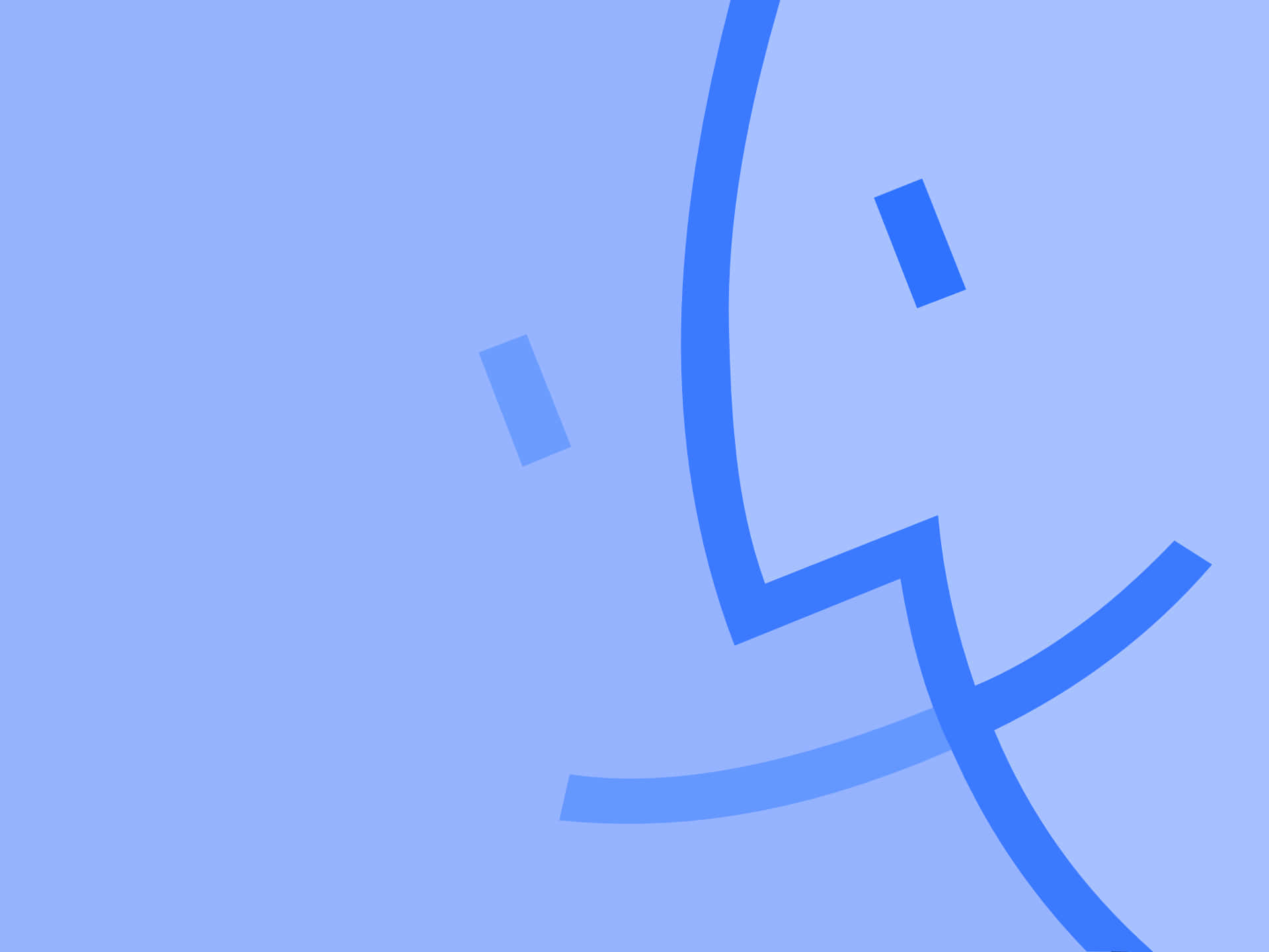 old mac, blue face, smile, Full HD Desktop Wallpaper
