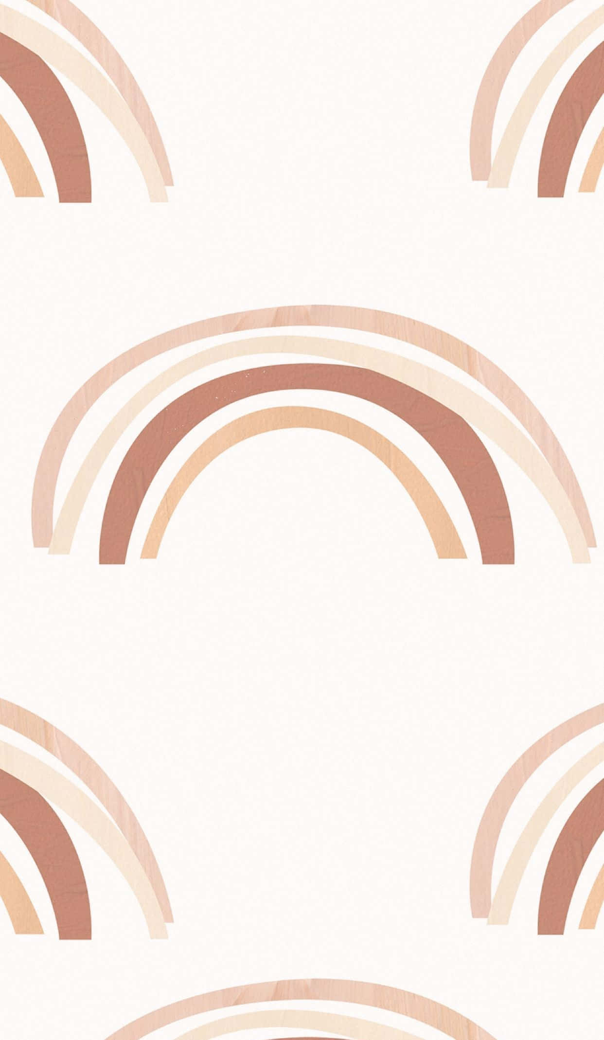 Boho Pastel, minimalist rainbow arches, soft earthy tones, Full HD Phone Wallpaper