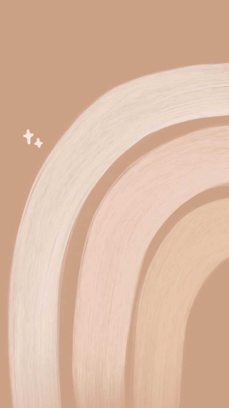 Boho Pastel, soft beige curved brushstrokes, muted tan background, HD Phone Wallpaper