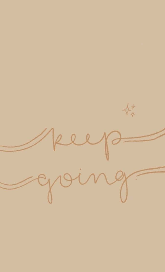Boho Pastel, beige, cursive text, SD Phone Wallpaper