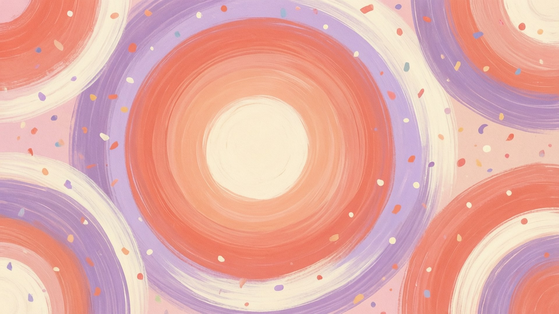Sunset Circle Dance, sunset hues, pastel boho, Full HD Desktop Wallpaper