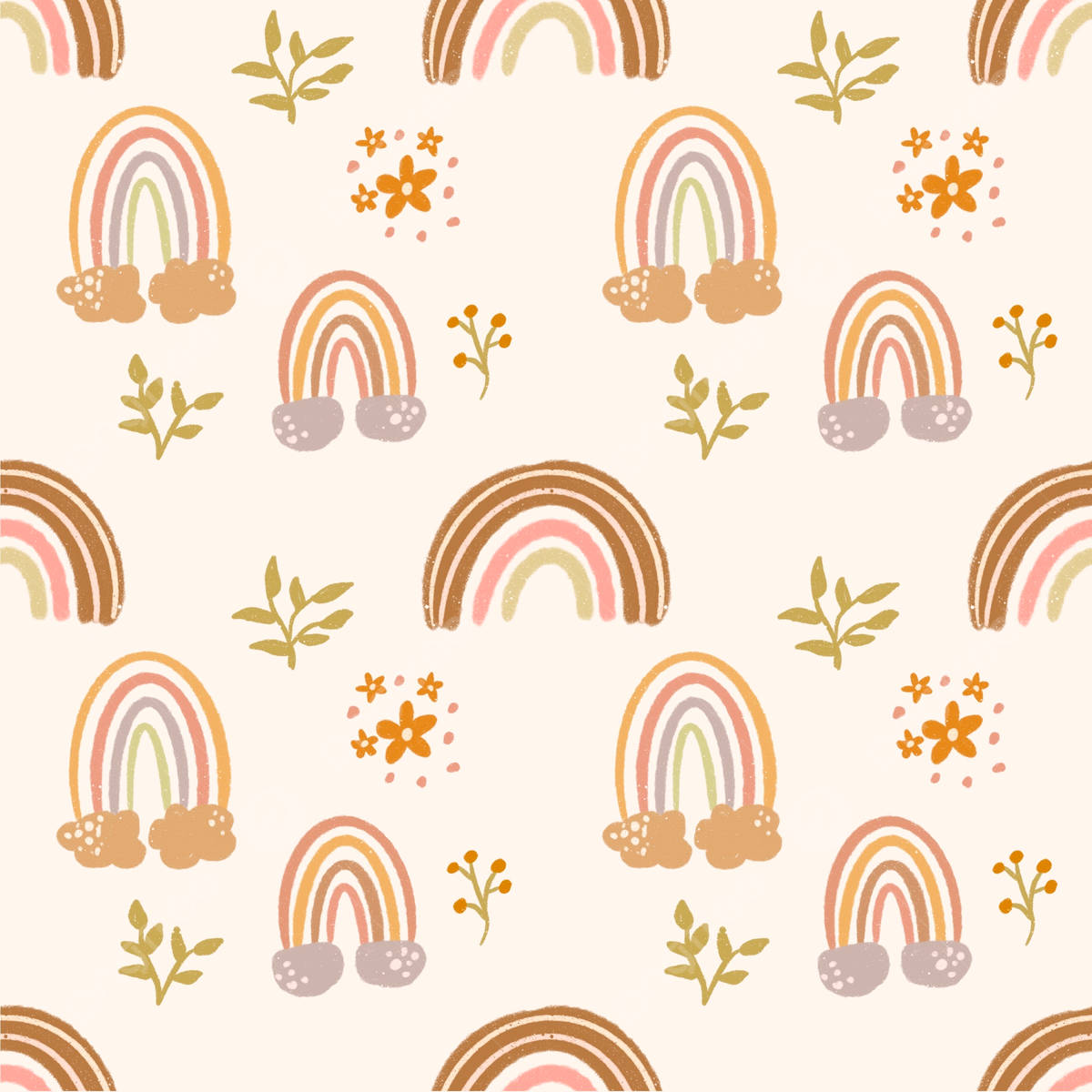 boho rainbow, rainbows, clouds, SD Desktop Wallpaper