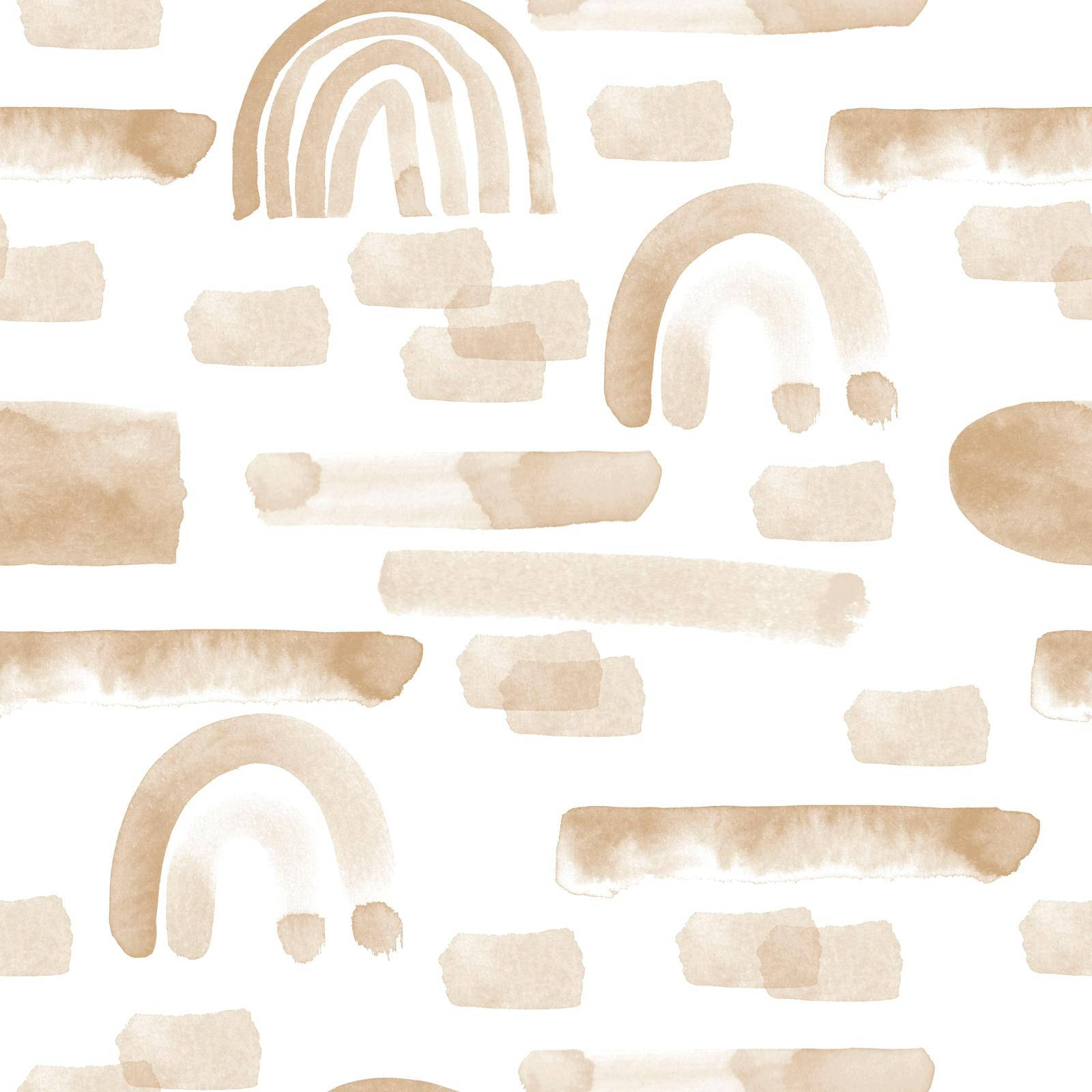boho rainbow, beige, watercolor, HD Desktop Wallpaper