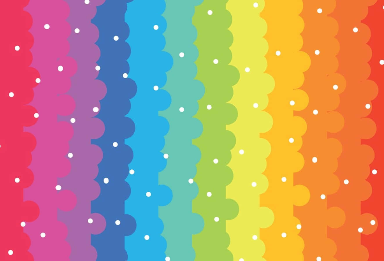 kawaii rainbow, pastel clouds, rainbow stripes, HD Desktop Wallpaper