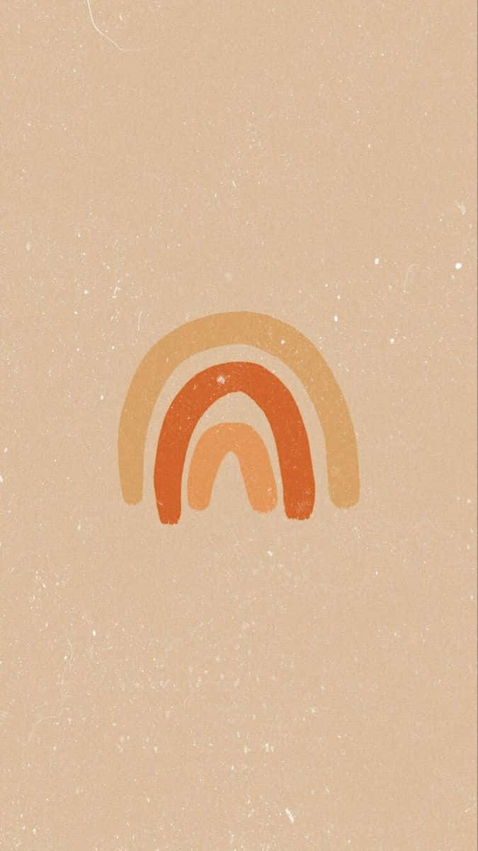 beige background, textured beige background, minimalist abstract rainbow, SD Phone Wallpaper