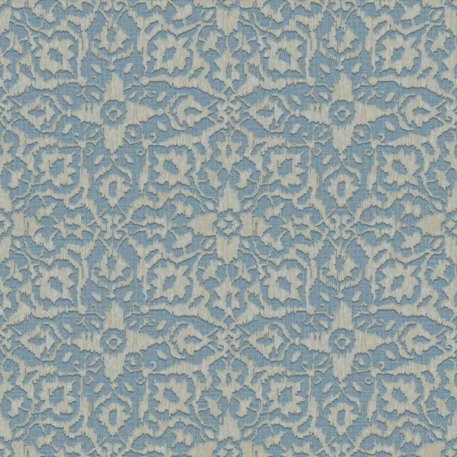 boho chic symmetrical pattern, textured blue and cream damask wallpaper, intricate repeating floral and geometric patterns, HD Desktop Wallpaper