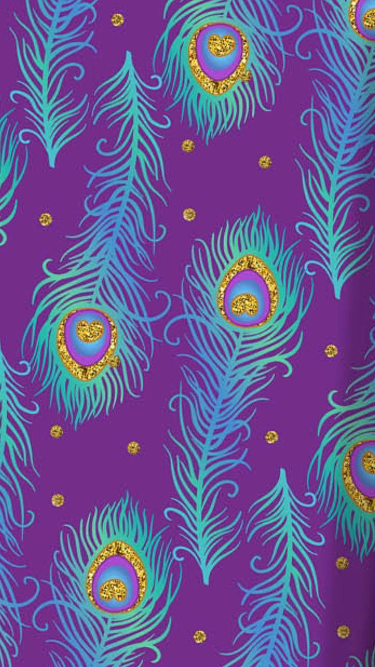 Boho, peacock feathers, vibrant purple, HD Phone Wallpaper