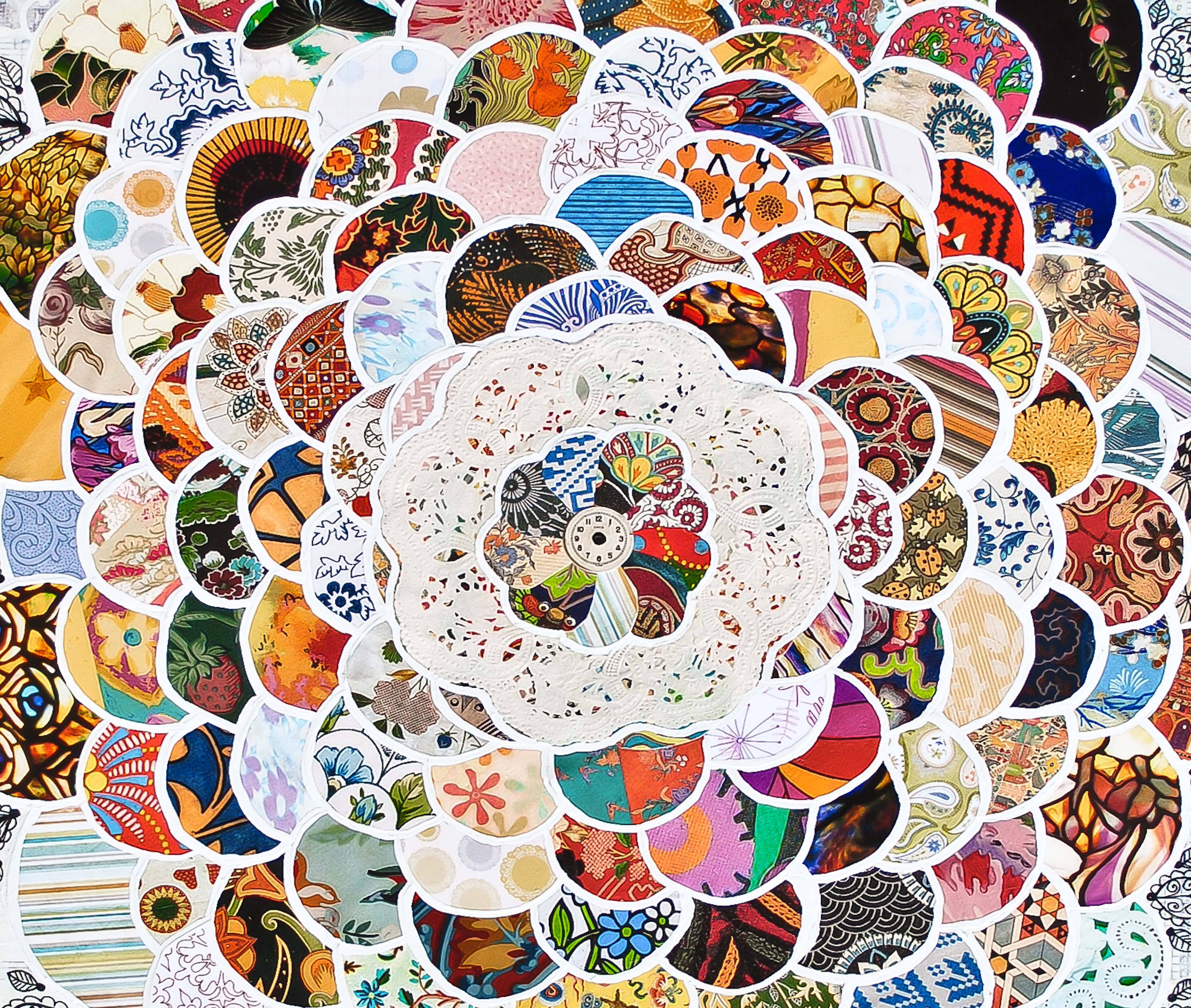 radial scallop, boho pattern, mandala, 4K Desktop Wallpaper