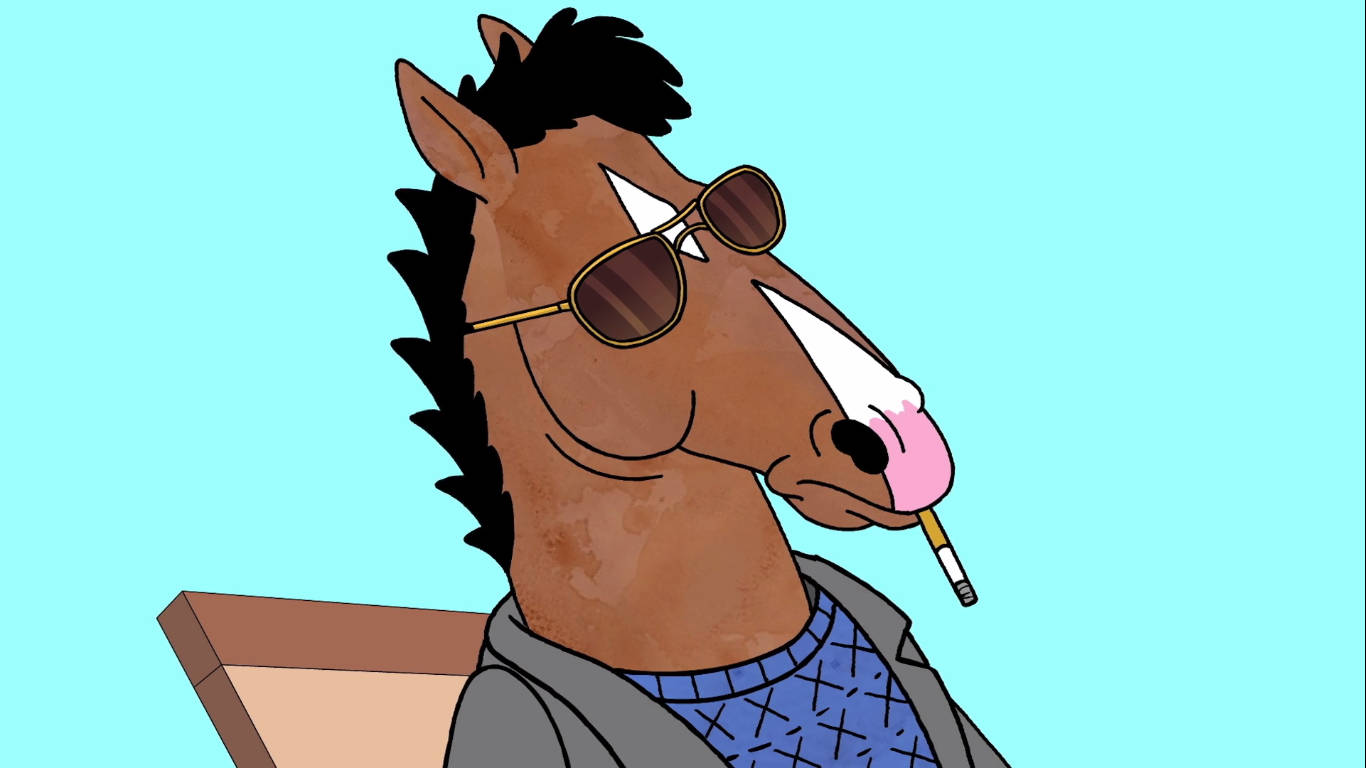 BoJack Horseman, sunglasses, cigarette, HD Desktop Wallpaper