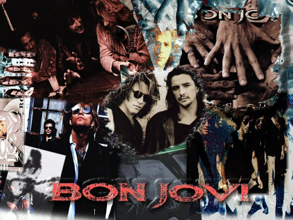 Bon Jovi, grunge poster, torn edges, SD Desktop Wallpaper