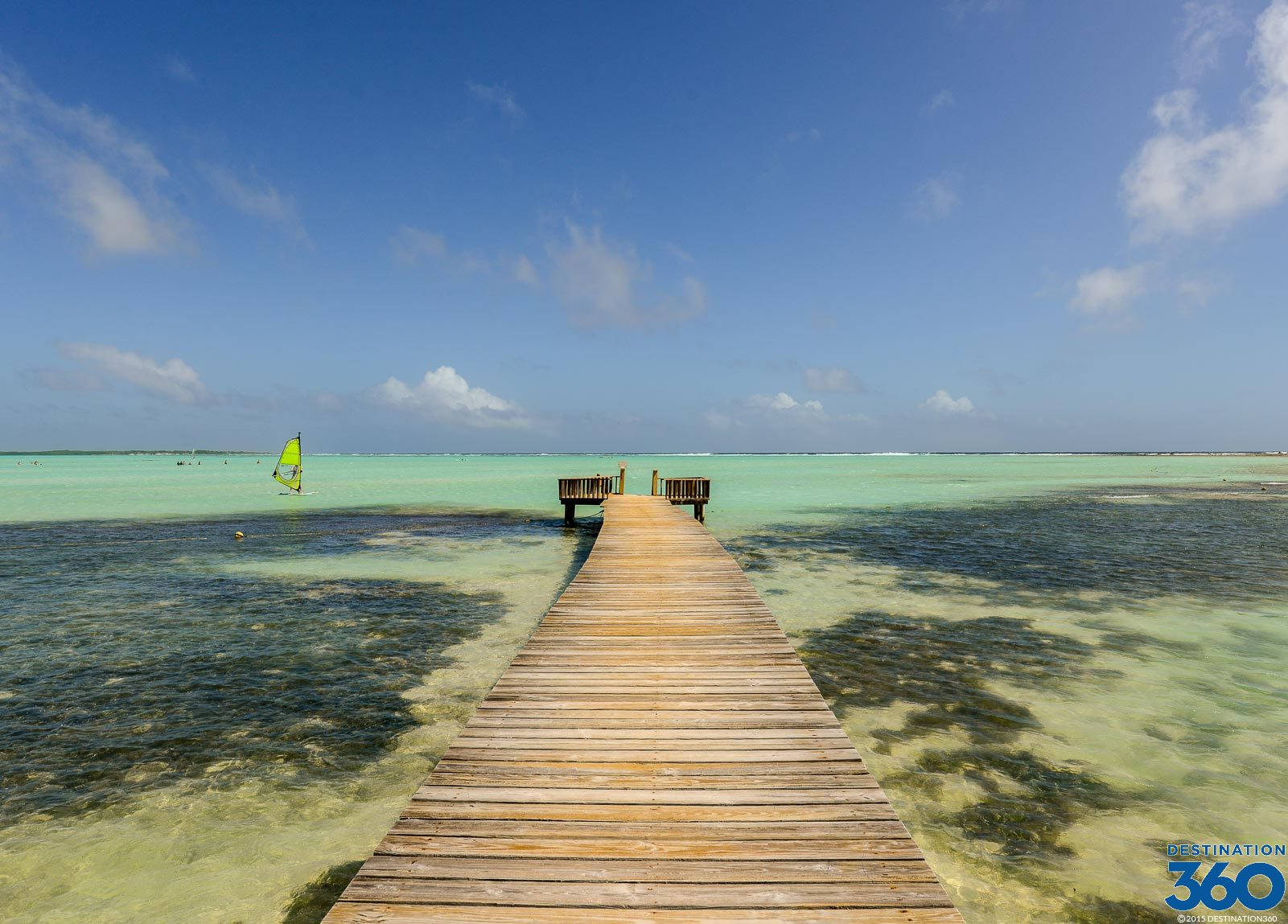 Bonaire, wooden pier, turquoise waters, HD Desktop Wallpaper