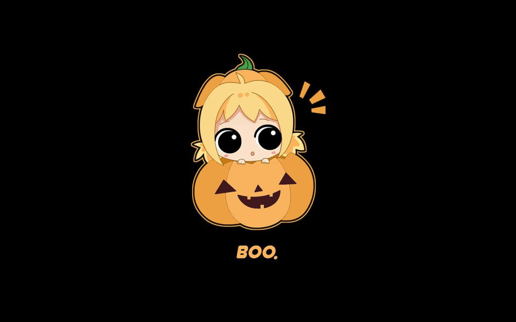 Boo And Stuff, chibi girl, blonde hair, HD Desktop Wallpaper