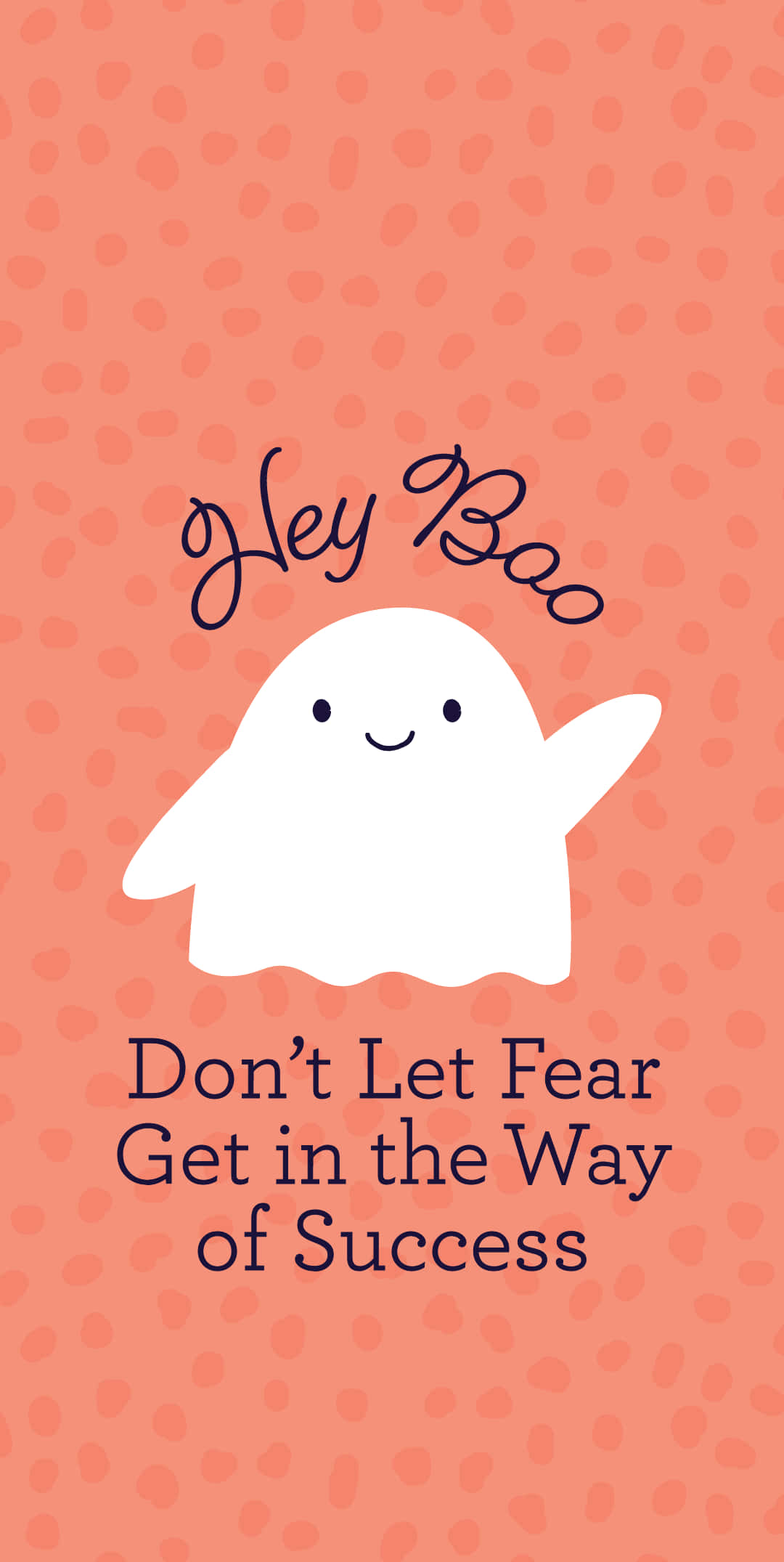 Boo And Stuff, white cartoon ghost, coral background, Full HD Phone Wallpaper