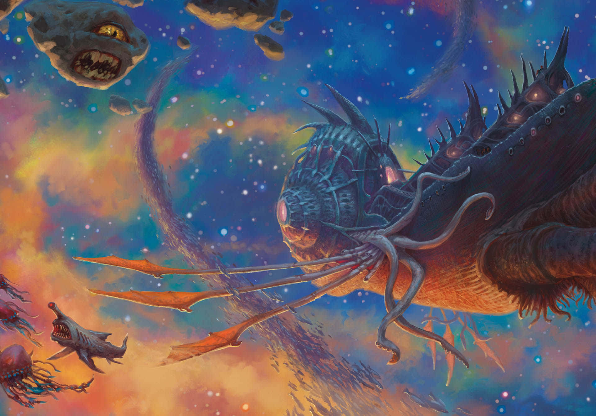 Boo And Stuff, cosmic dragon, glowing eyes, Full HD Desktop Wallpaper
