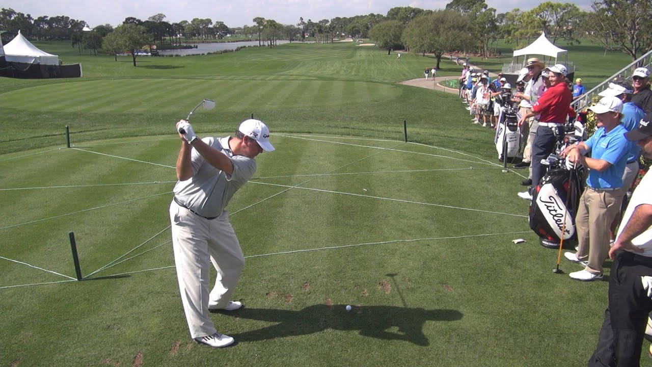 Boo Weekley, golfer mid-swing, sunny golf course, HD Desktop Wallpaper