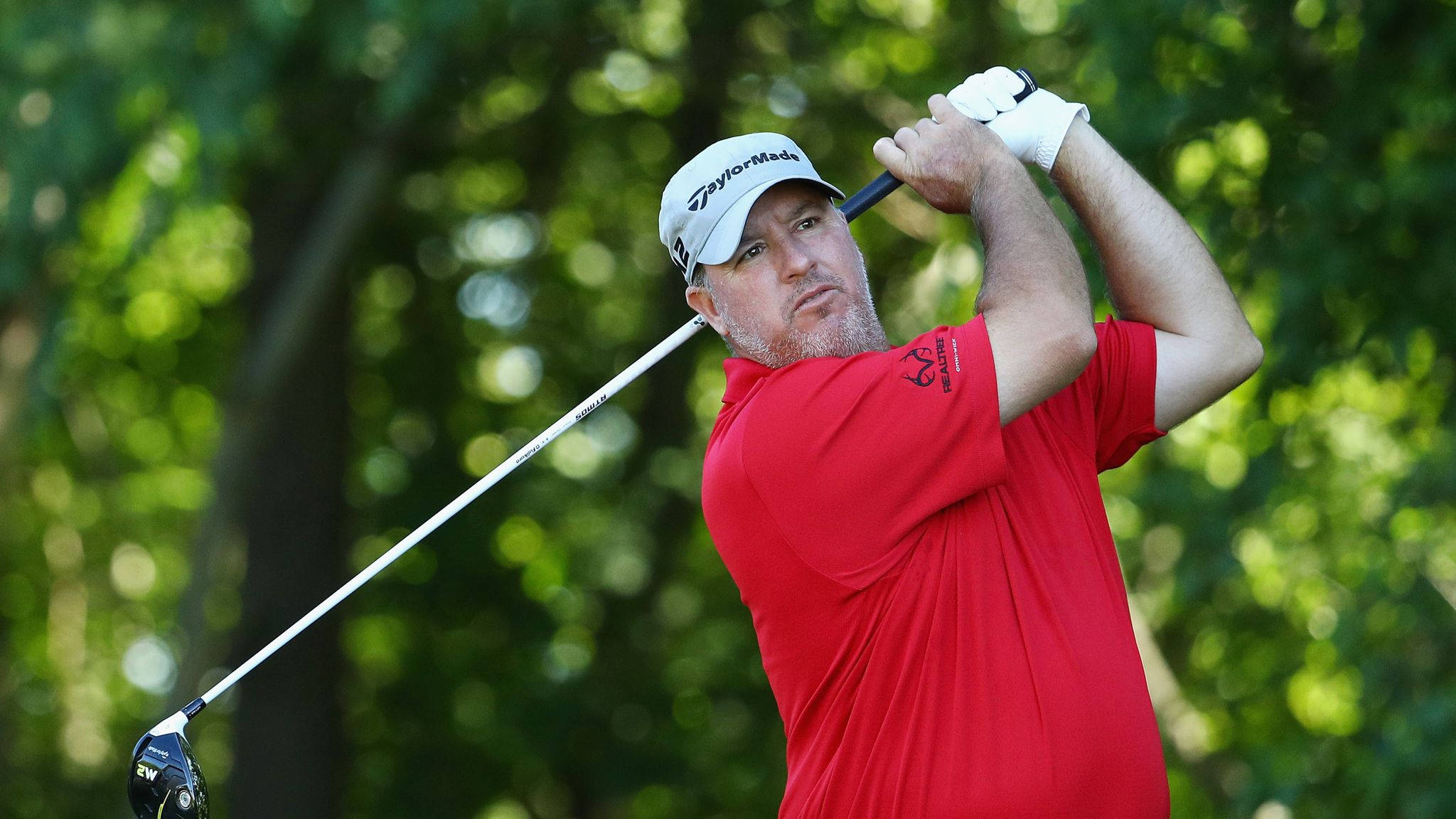 Boo Weekley, red shirt, golfer, Full HD Desktop Wallpaper