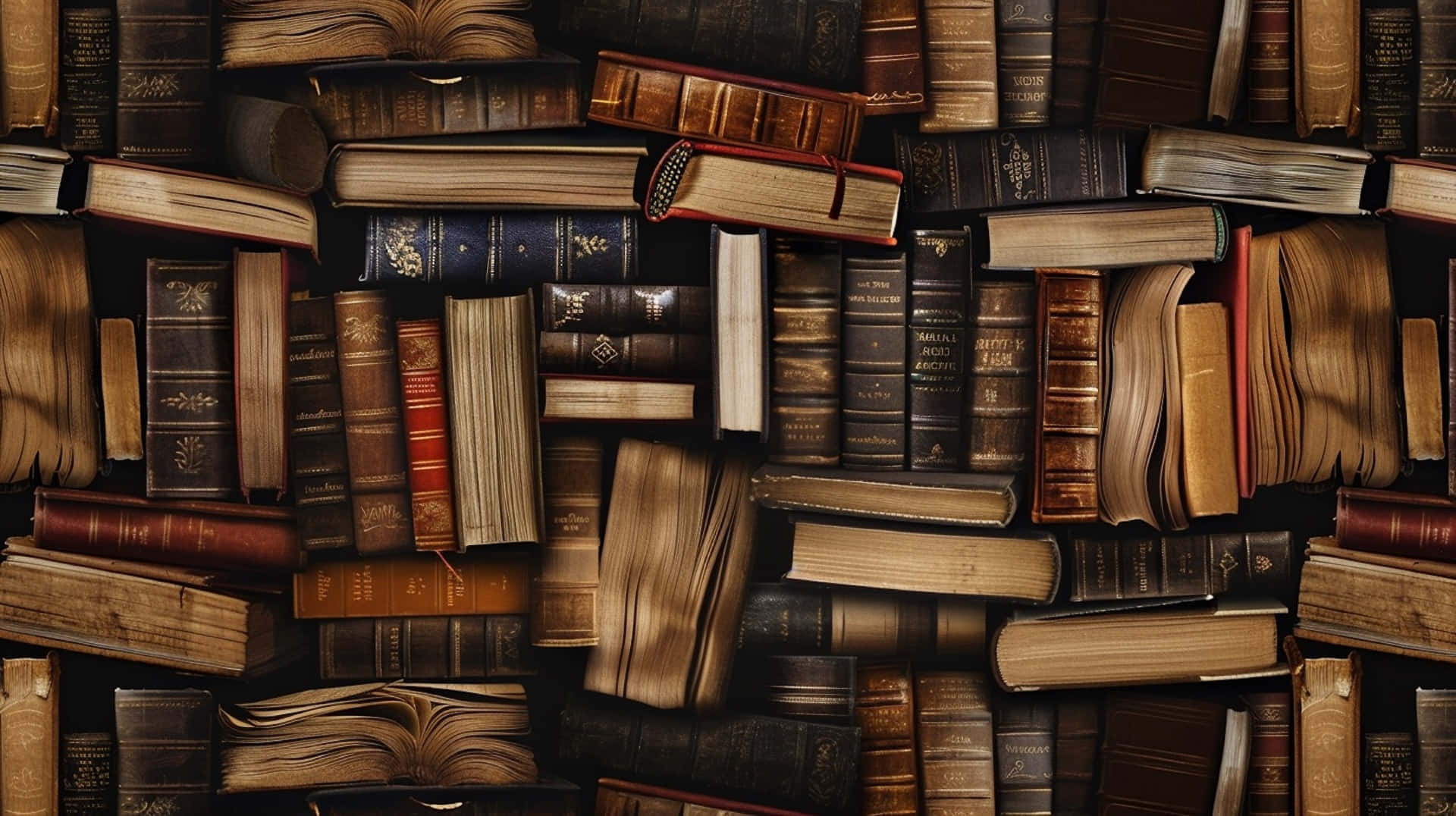 antique books collection, vintage leather bound books, cloth bound books, Full HD Desktop Wallpaper
