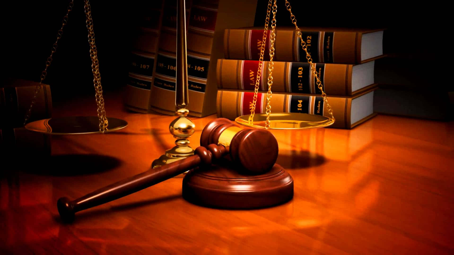 gavel, golden scale of justice, legal books, Full HD Desktop Wallpaper