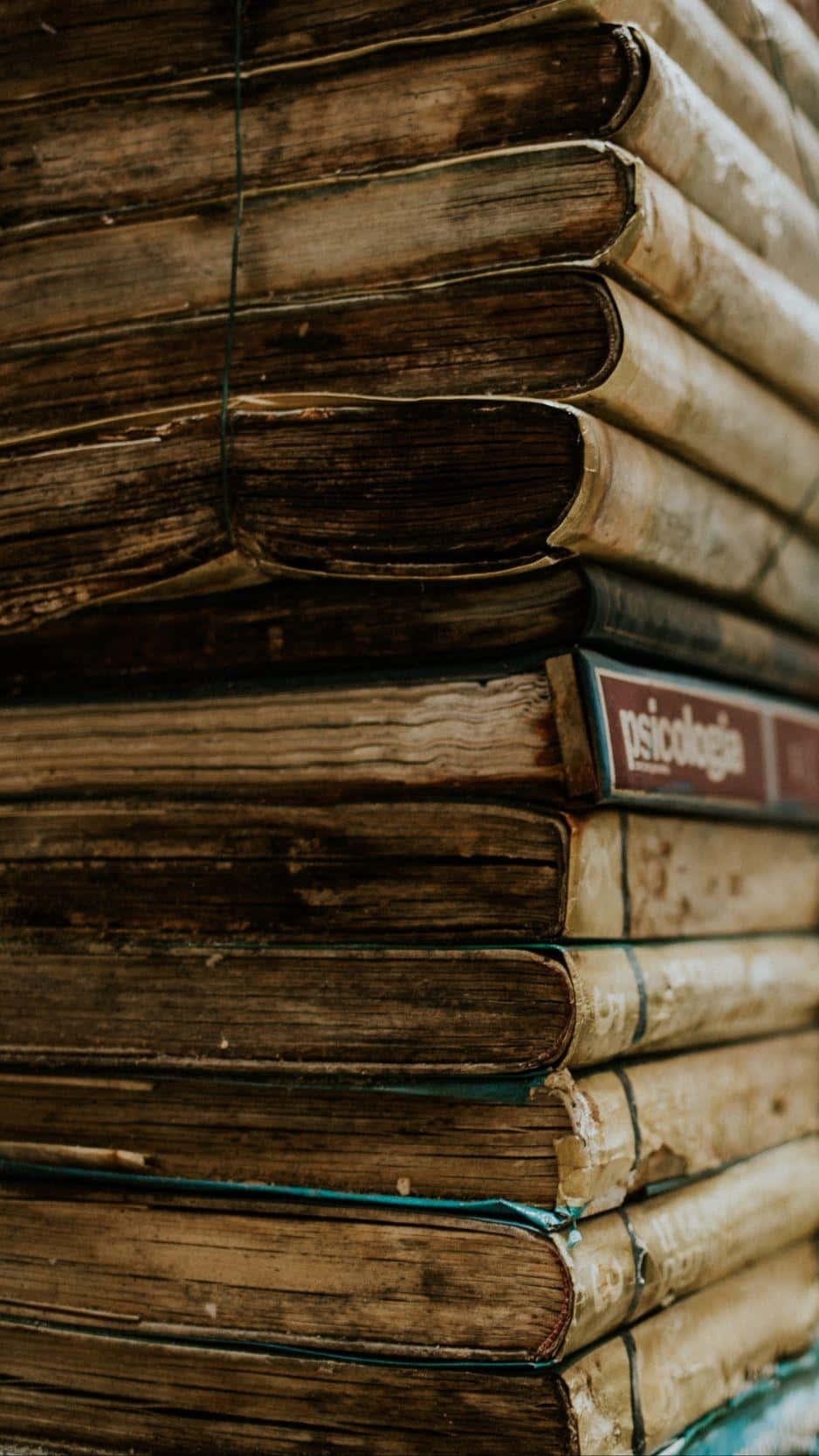 Books iPhone, vintage books, worn spines, HD Phone Wallpaper