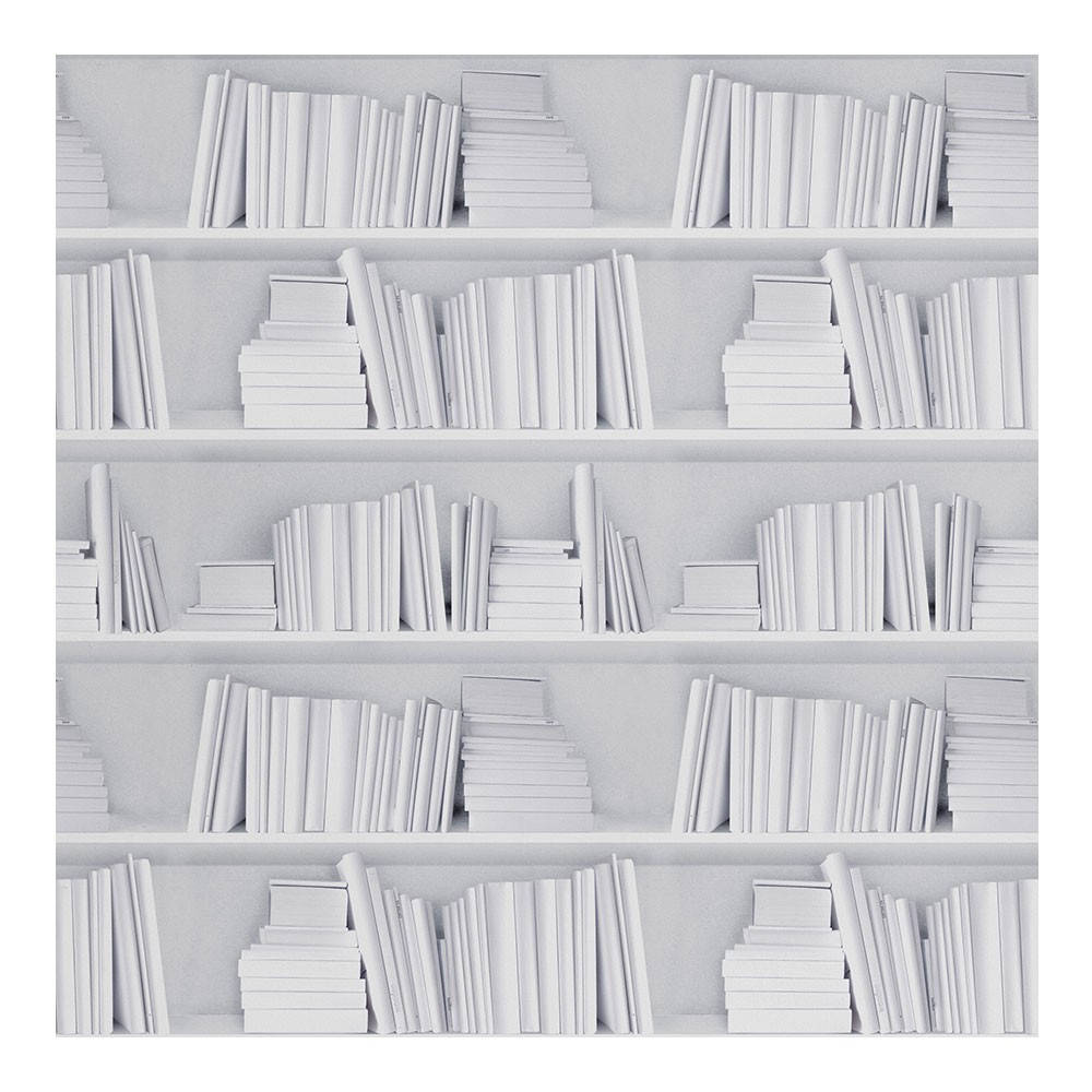 bookshelf, white books, minimalist, SD Desktop Wallpaper