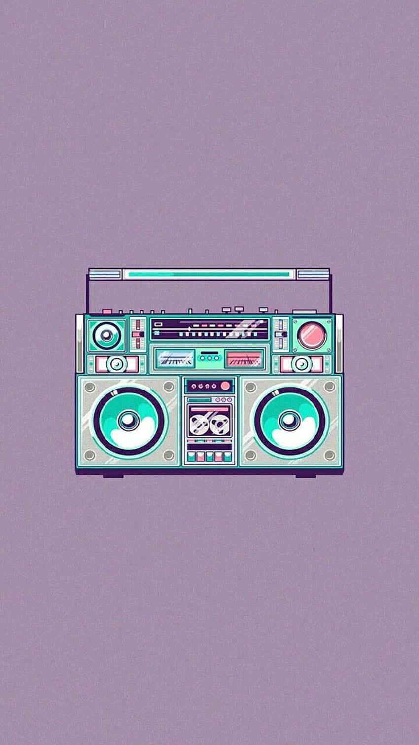 ghetto boombox radio, teal speakers, pink accents, HD Phone Wallpaper