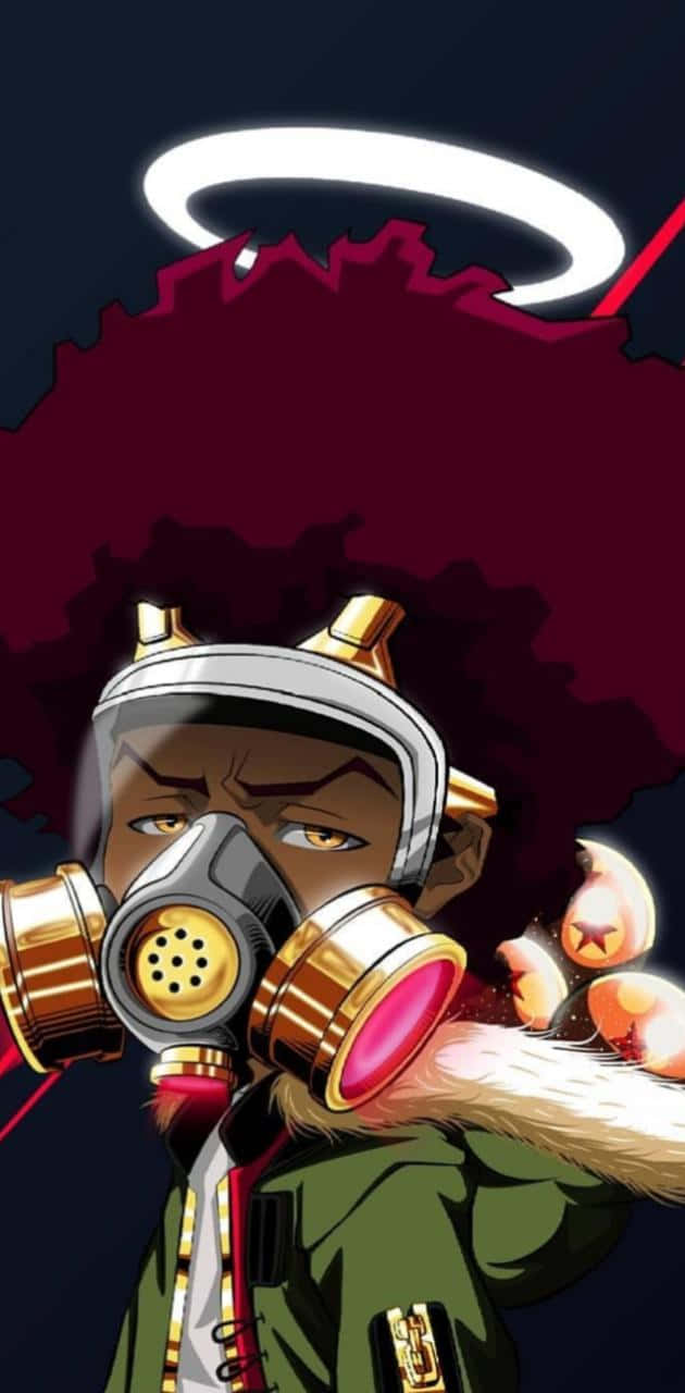 Boondocks PFP, gas mask, halo, HD Phone Wallpaper