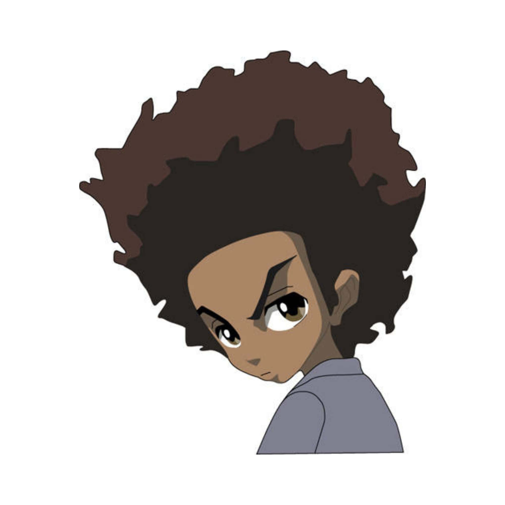 Boondocks PFP, intense gaze, anime character, Full HD Desktop Wallpaper