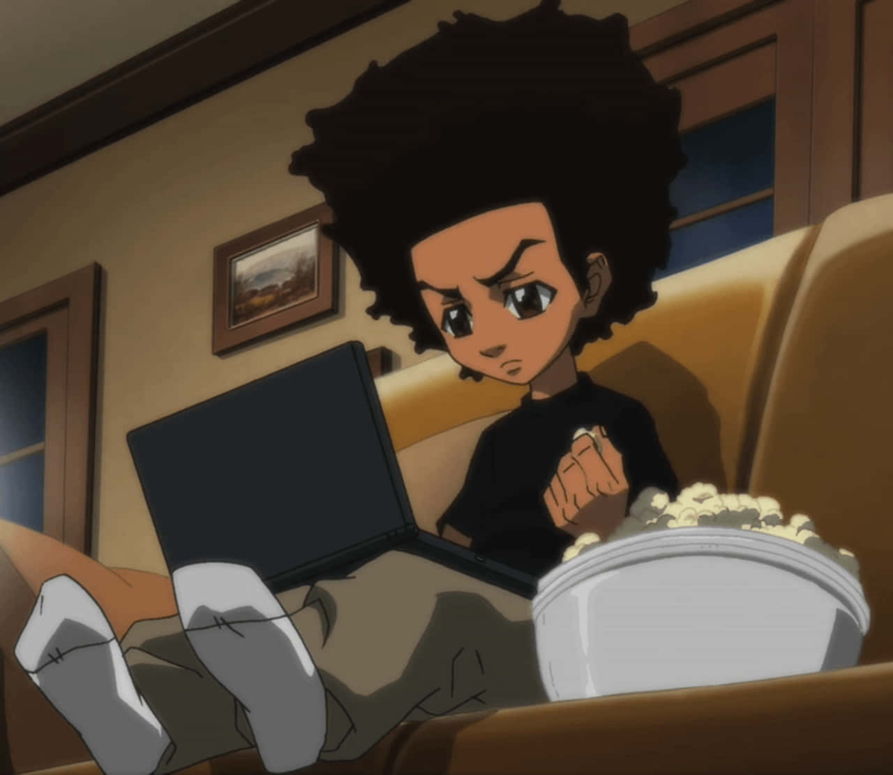 Boondocks, afro hair, couch, HD Desktop Wallpaper