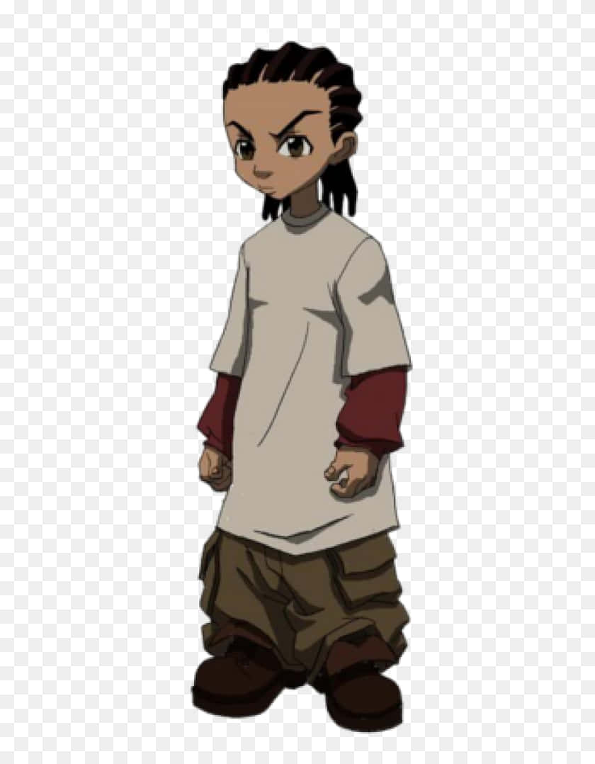 Boondocks, anime character, braided hair, SD Phone Wallpaper
