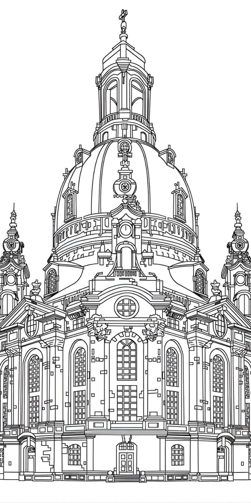 Boox Palma, architectural drawing, grand domed cathedral, HD Phone Wallpaper