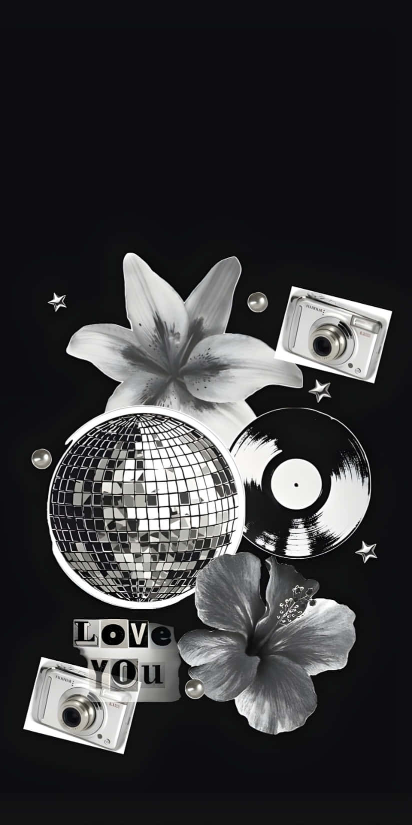 Boox Palma, monochrome, disco ball, HD Phone Wallpaper