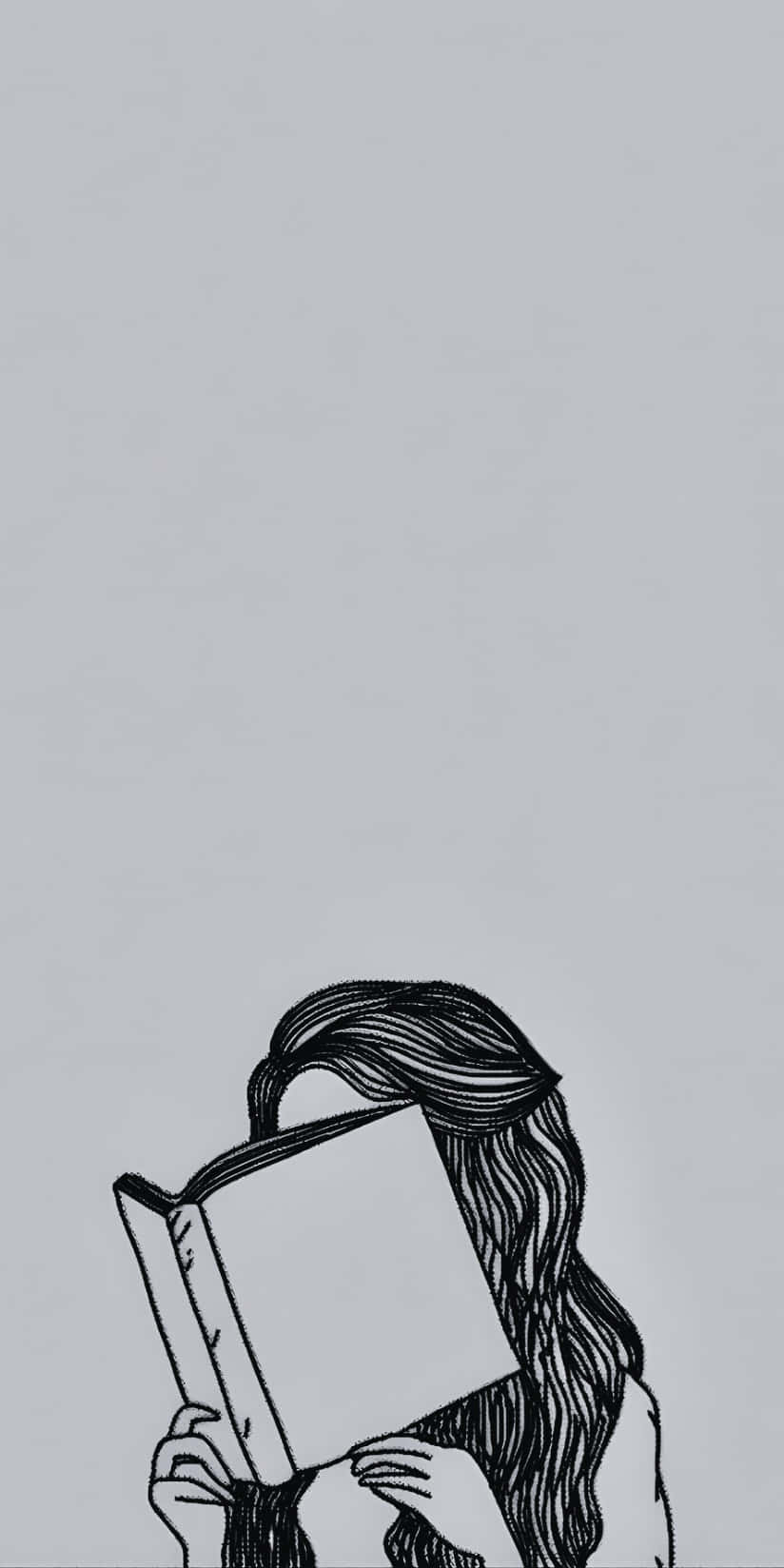 Boox Palma, minimalist line drawing, person with long hair, HD Phone Wallpaper
