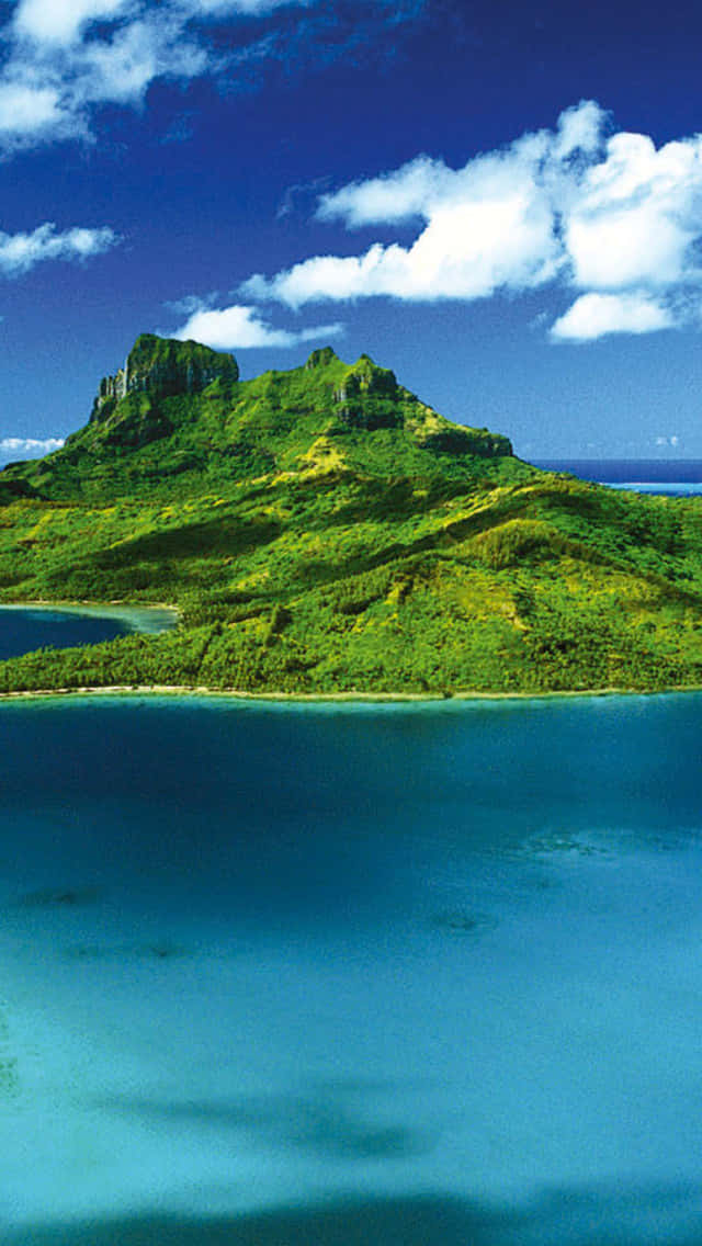 Bora Bora, turquoise lagoon, crystal clear turquoise waters, SD Phone Wallpaper