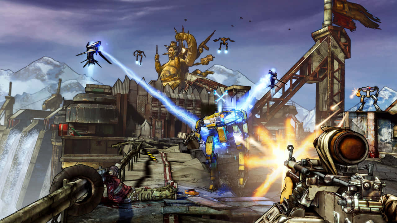 Borderlands 2, first-person shooter, rifle, HD Desktop Wallpaper