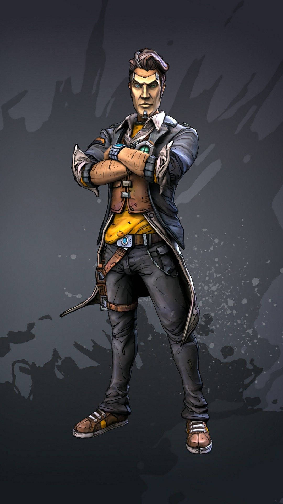 Borderlands, iPhone, cartoon-style male character, Full HD Phone Wallpaper